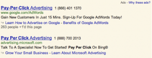 Example of PPC ads