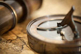 Compass and map