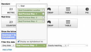 Choosing a filter for a dashboard widget