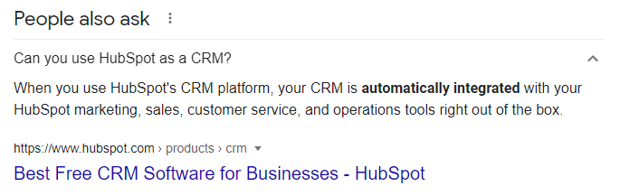 SERPs example