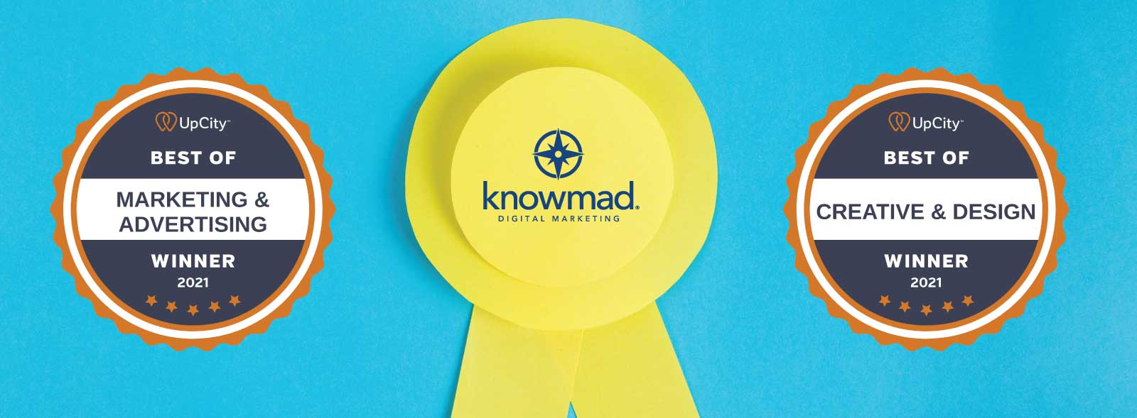 2021 Best of Creative Design and Marketing UpCity Award | Knowmad